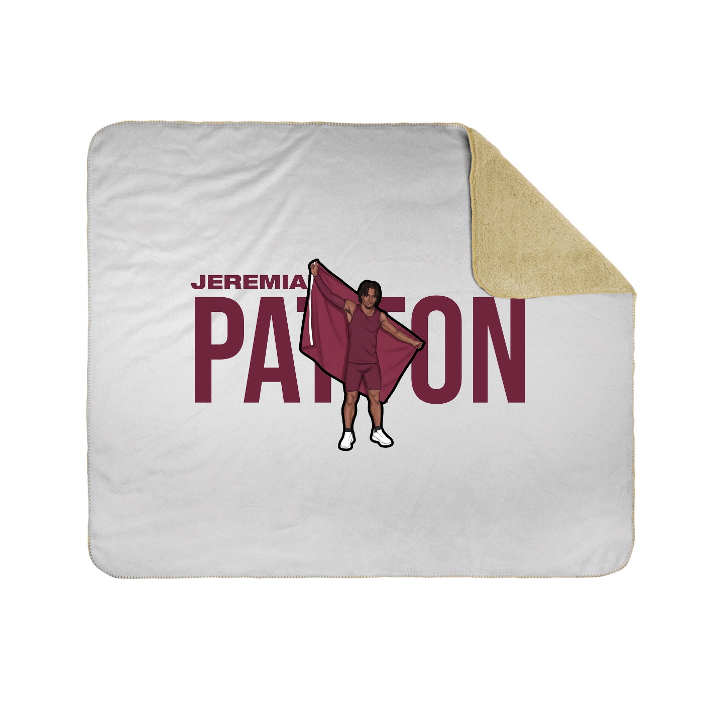 Throw Blanket — Player Name in White