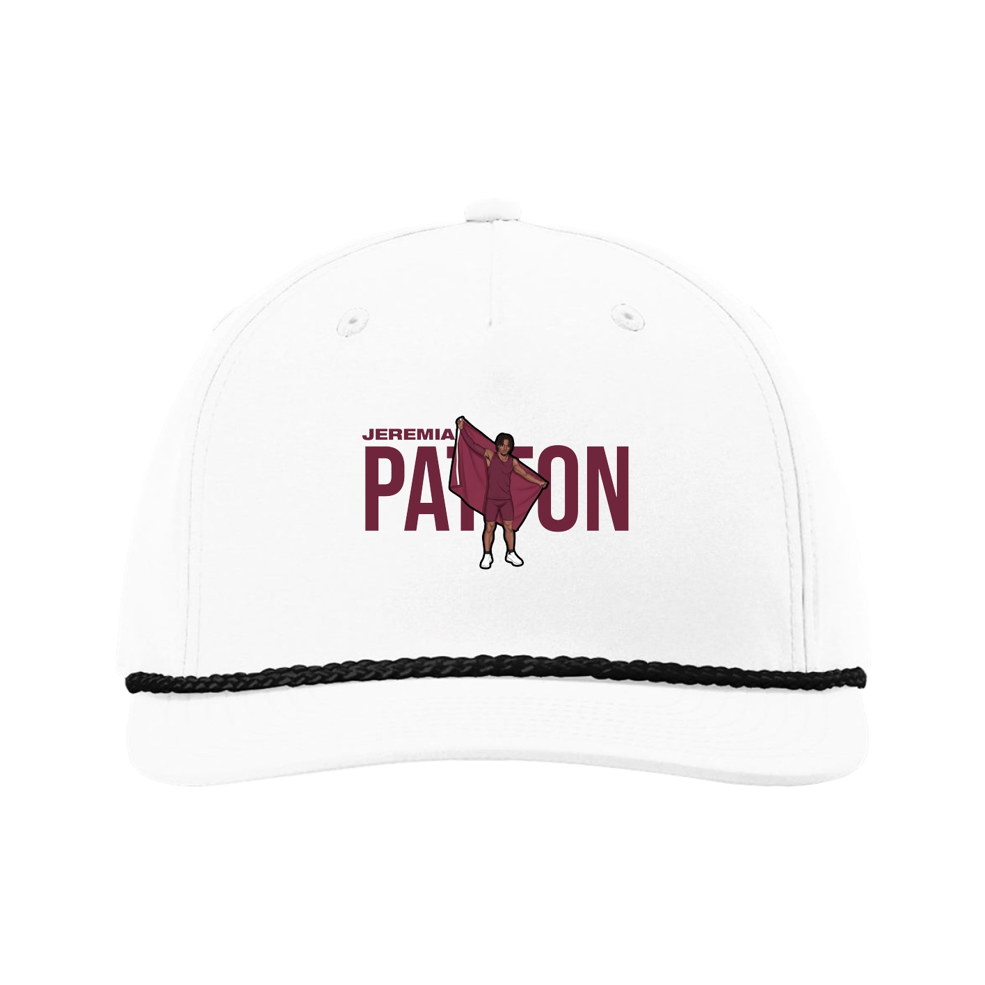 Five-Panel Classic Rope Cap — Player Name in White
