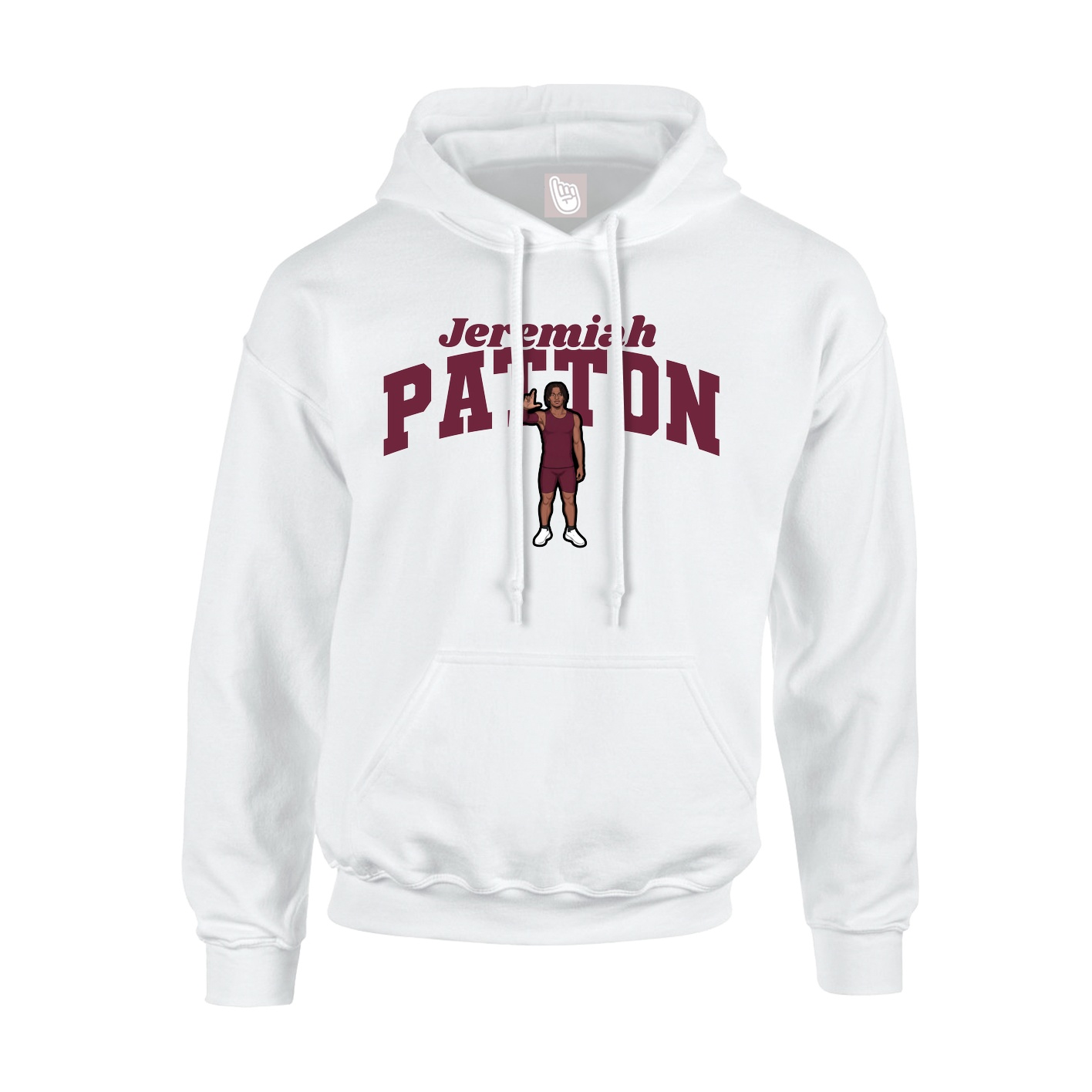 Youth Hoodie — Signature Arch in White