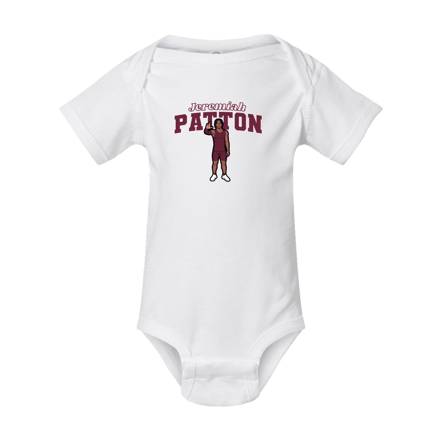 Baby Onesie — Name Arch in White