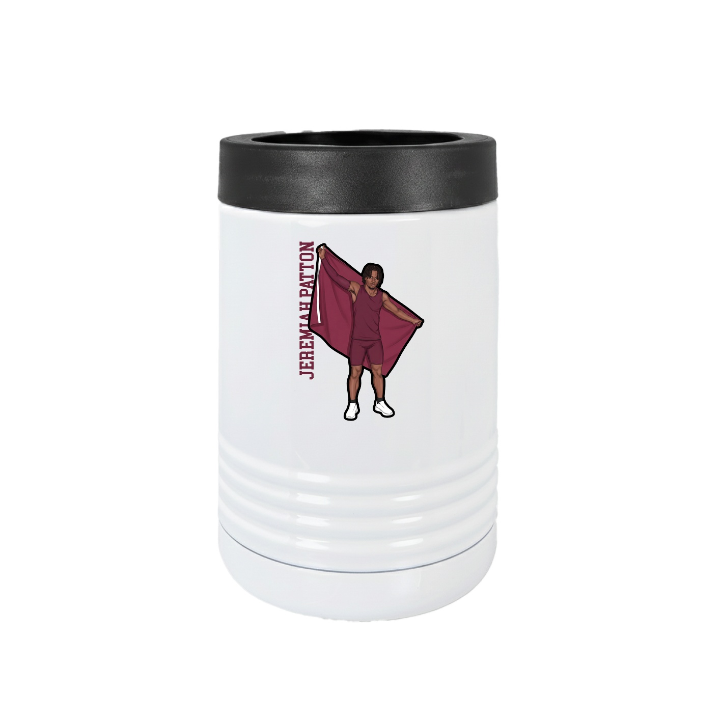 Beverage Holder — Name Vertical in White