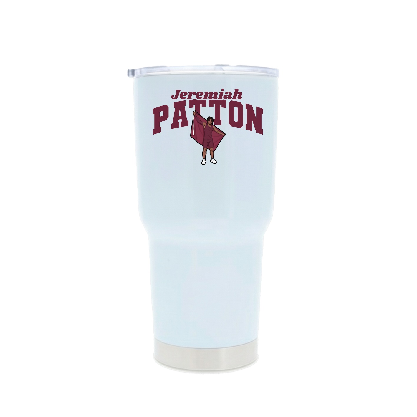 30oz Stainless Steel Tumbler — Signature Arch in White
