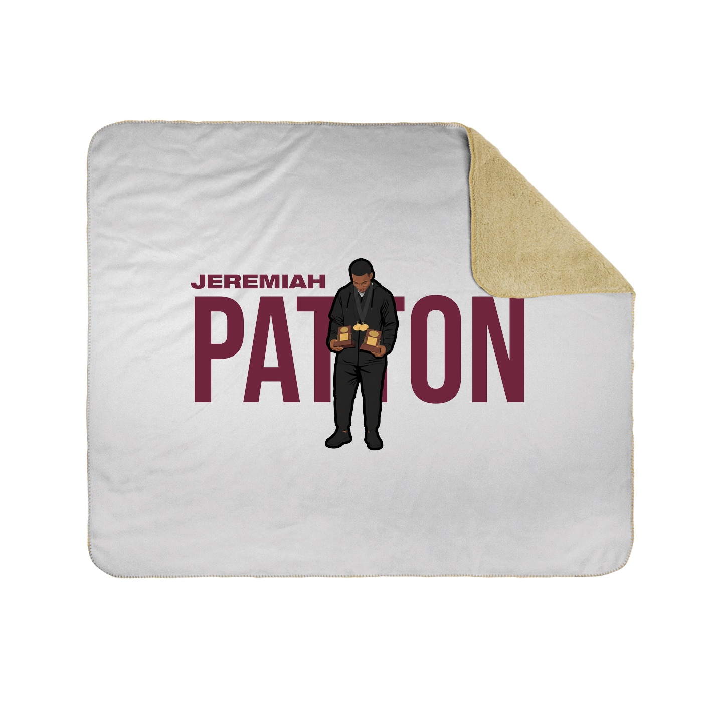 Throw Blanket — Player Name in White