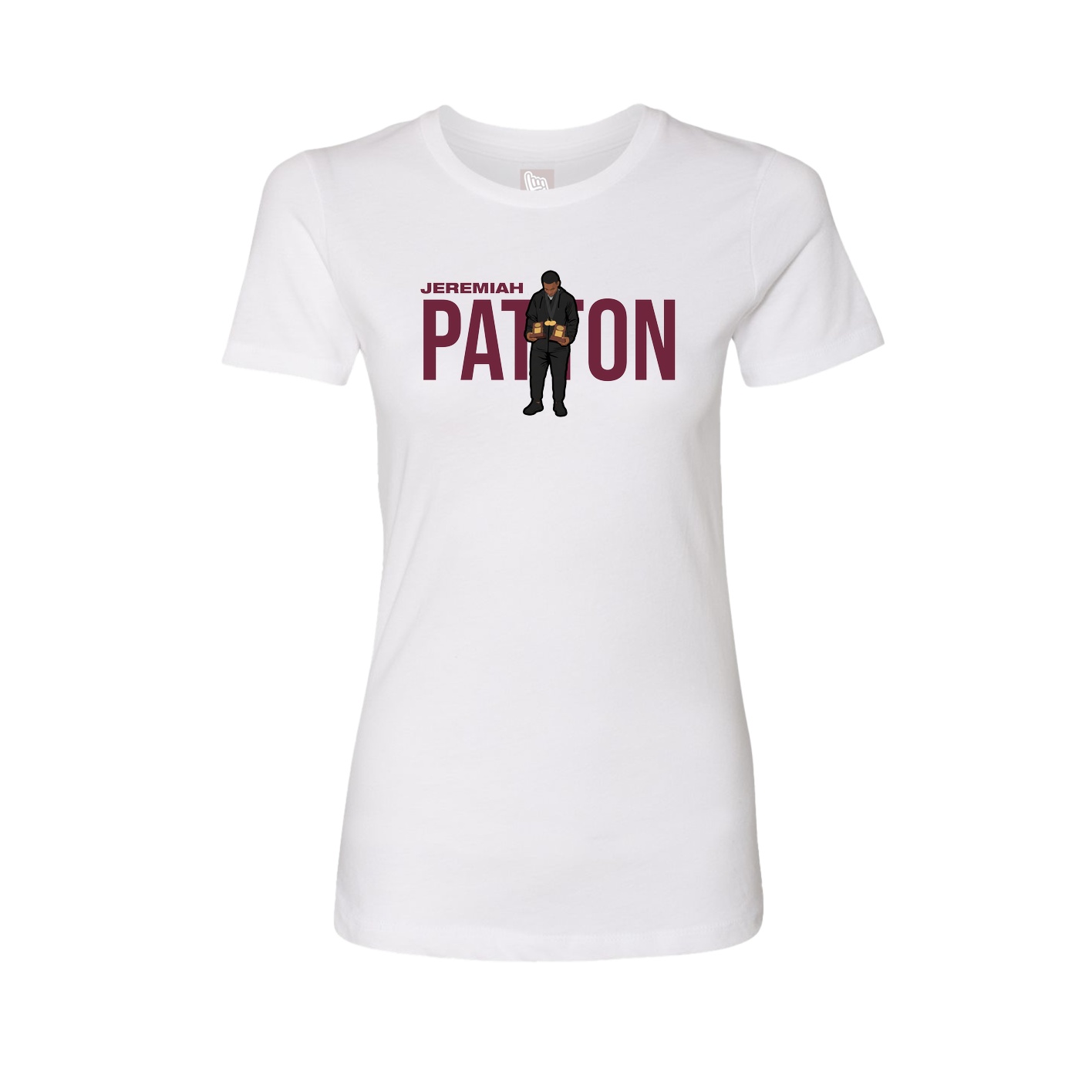 Fitted Women's Tee — Player Name in White