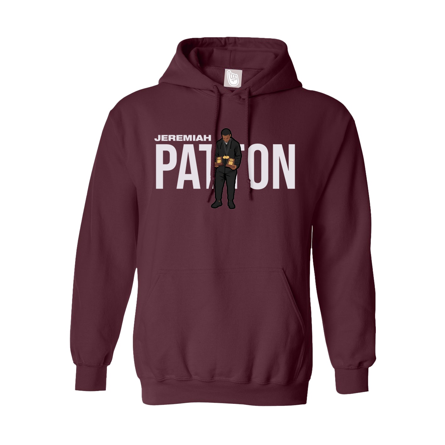 Youth Hoodie — Player Name in Maroon