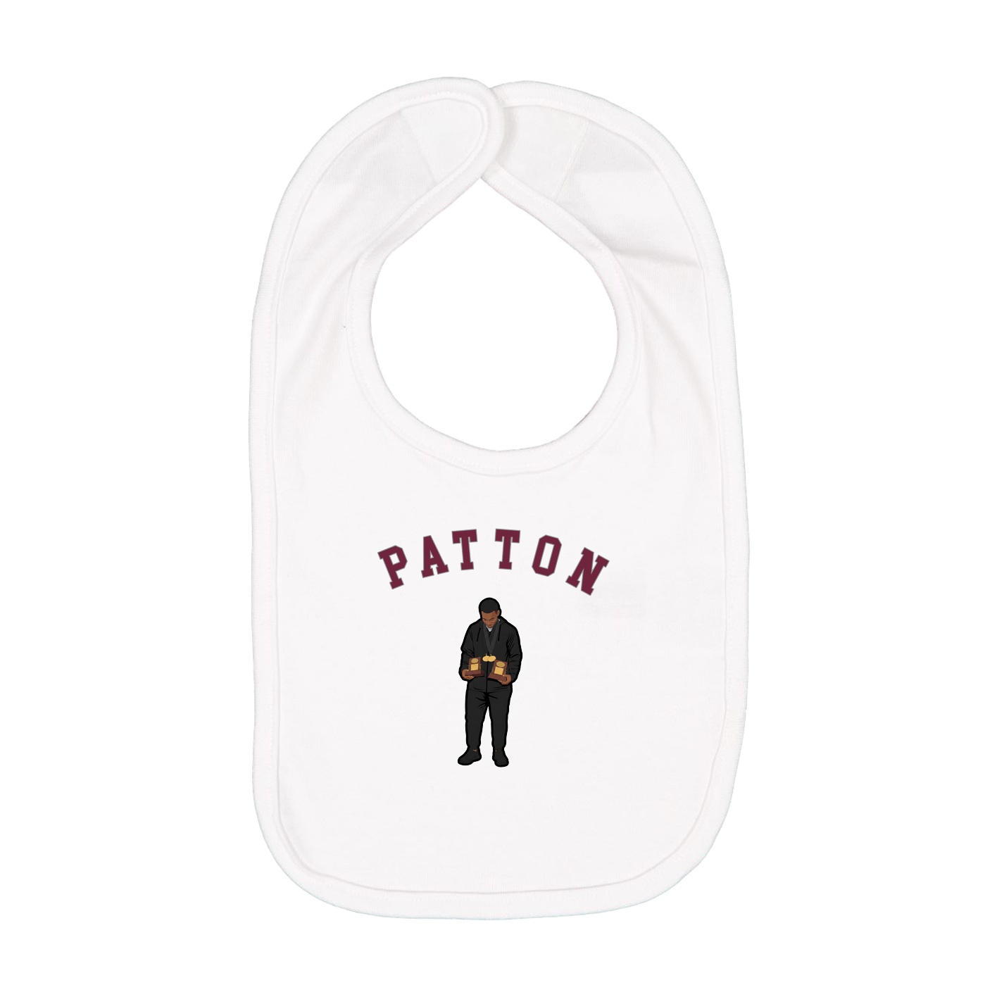 Infant Bib — Shirsey Arch in White