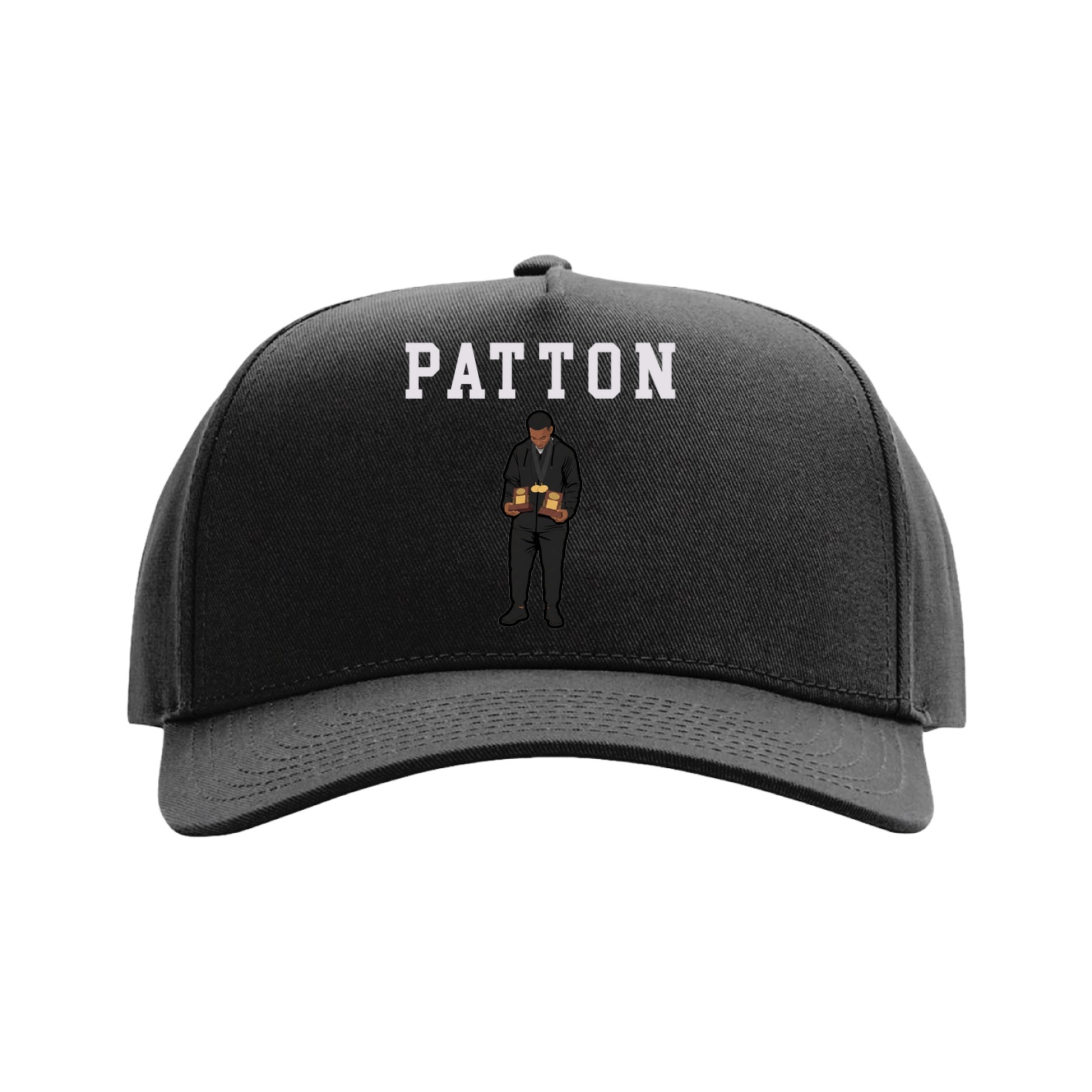Full Fabric Five-Panel Champ Cap — Shirsey in Black