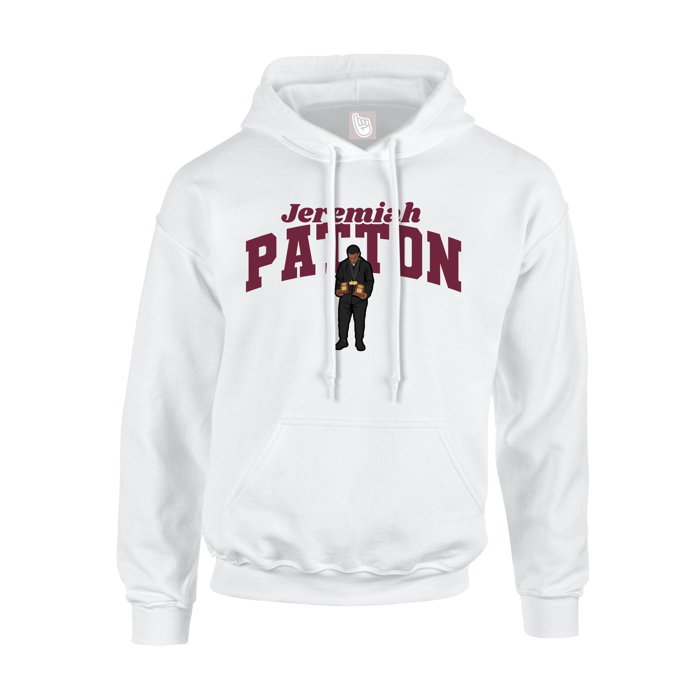 Hoodie — Signature Arch in White