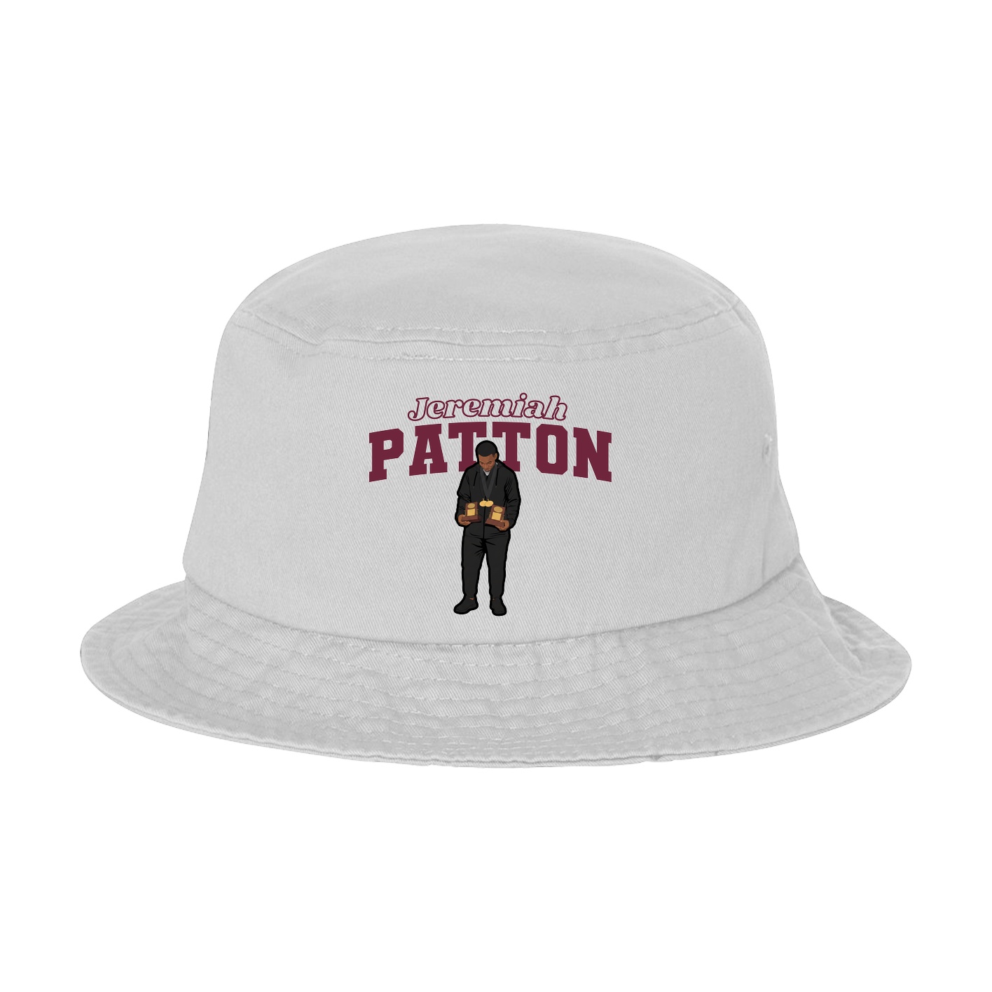 Bucket Cap — Name Arch in White