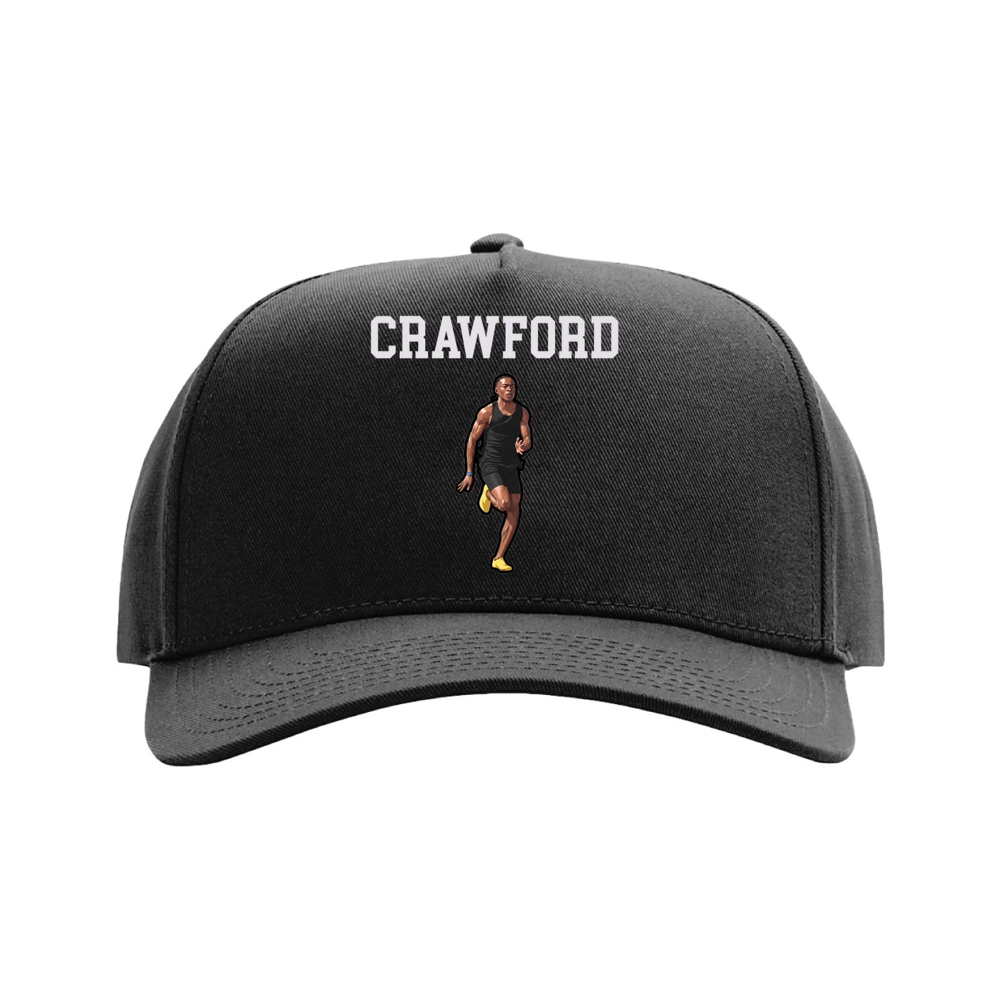 Full Fabric Five-Panel Champ Cap — Shirsey in Black