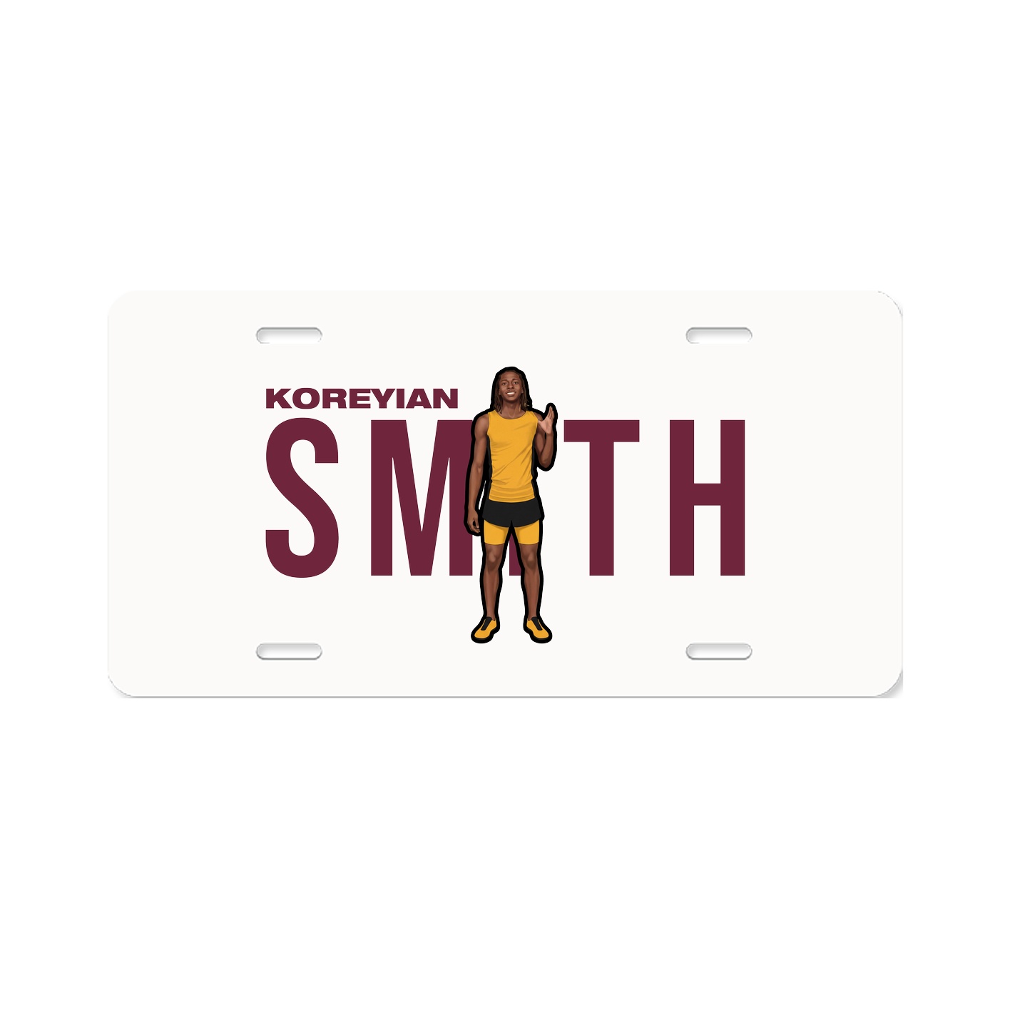 License Plate — Player Name in Classic