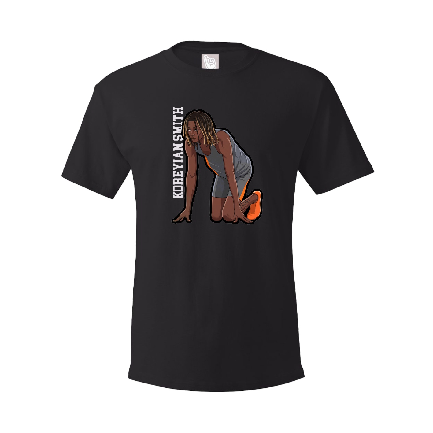 Youth Tee — Name Vertical in Black