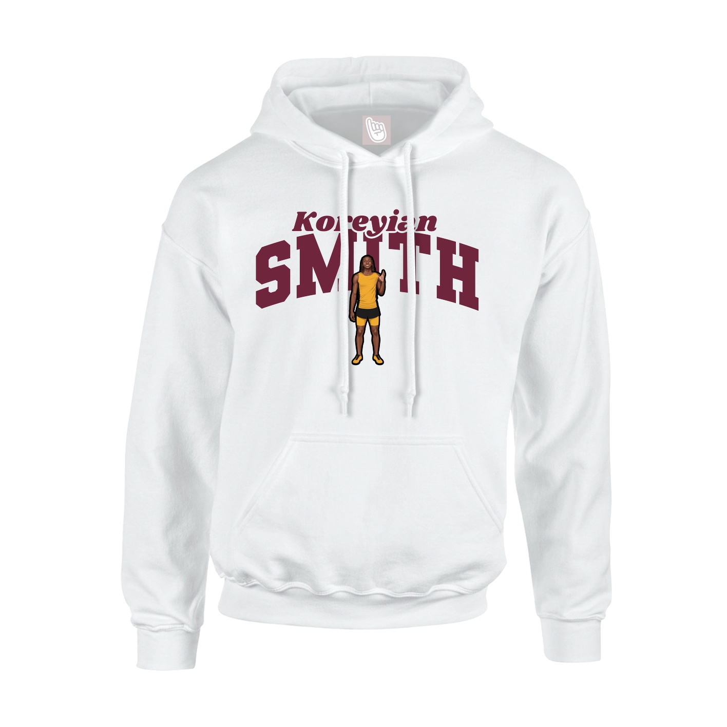 Hoodie — Signature Arch in White