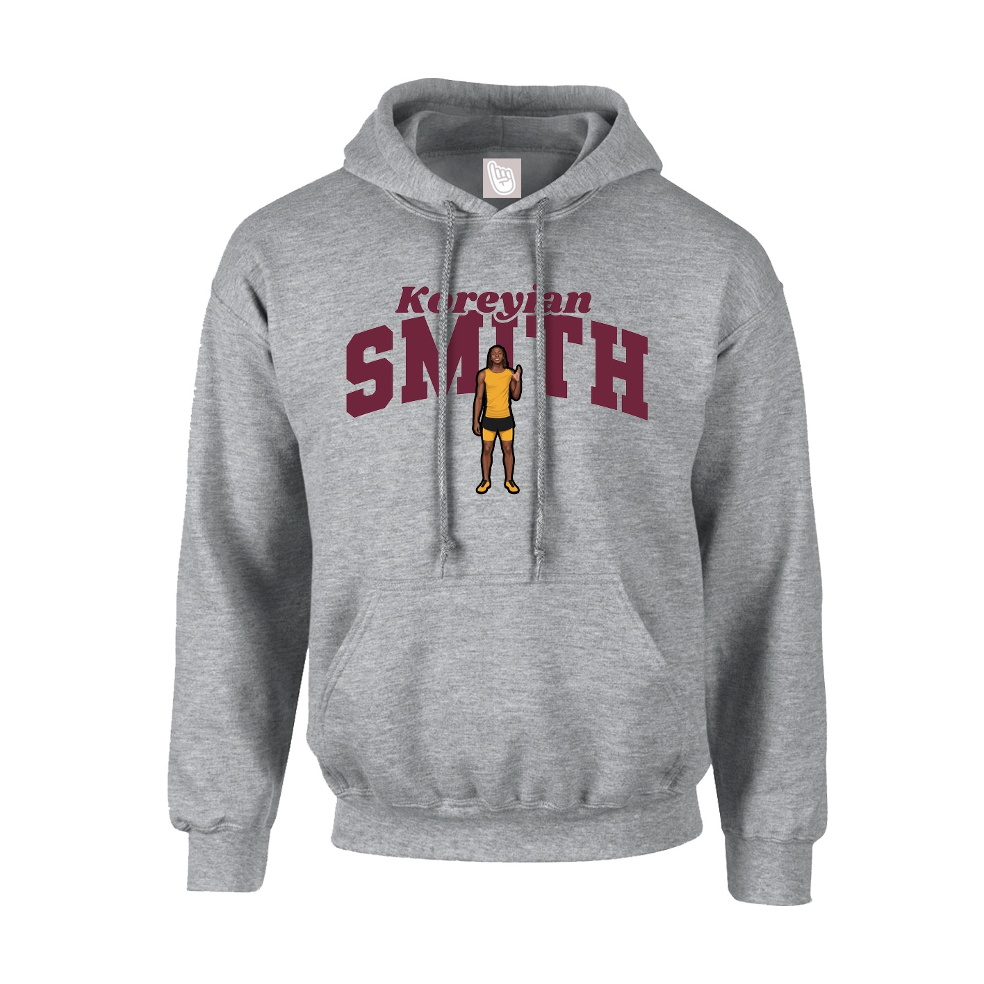 Youth Hoodie — Signature Arch in Grey