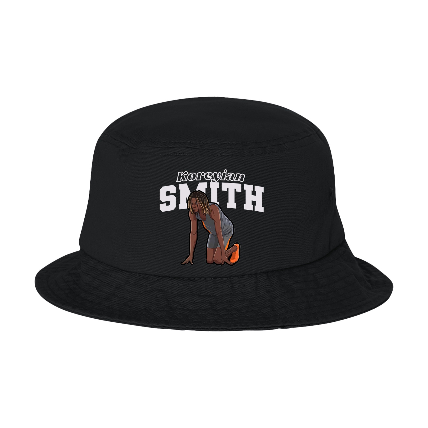 Bucket Cap — Name Arch in Black