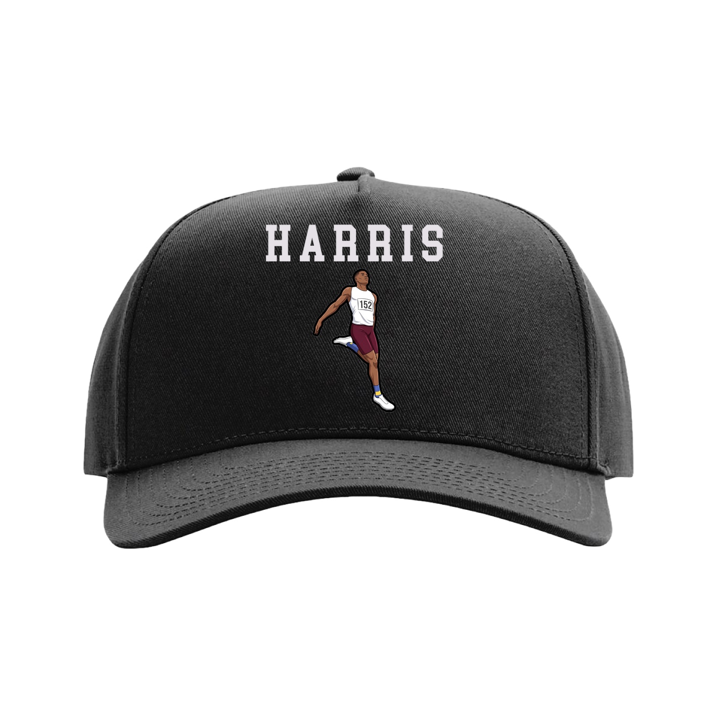 Full Fabric Five-Panel Champ Cap — Shirsey in Black