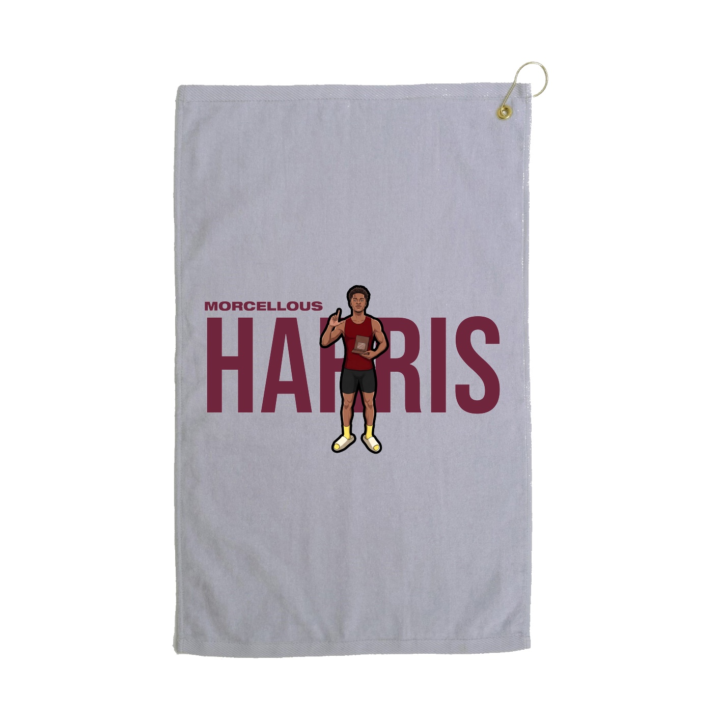 Golf Towel — Player Name in Grey