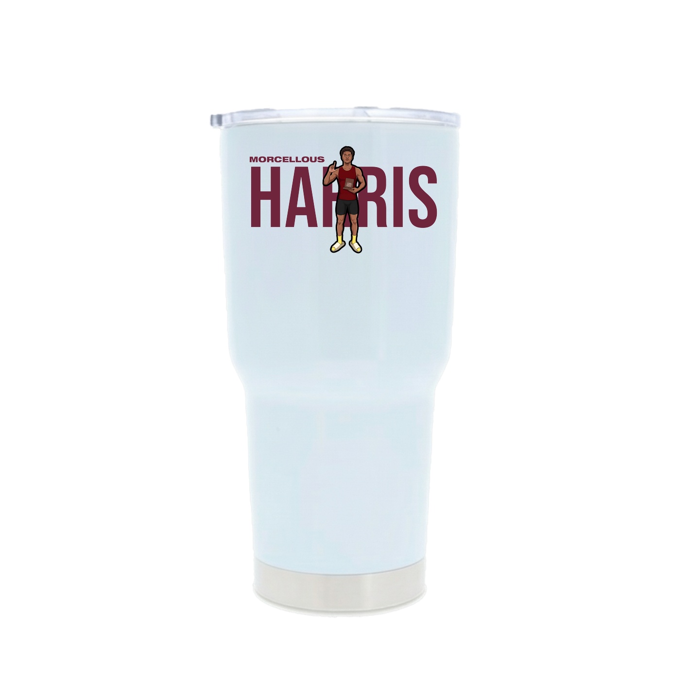 30oz Stainless Steel Tumbler — Player Name in White
