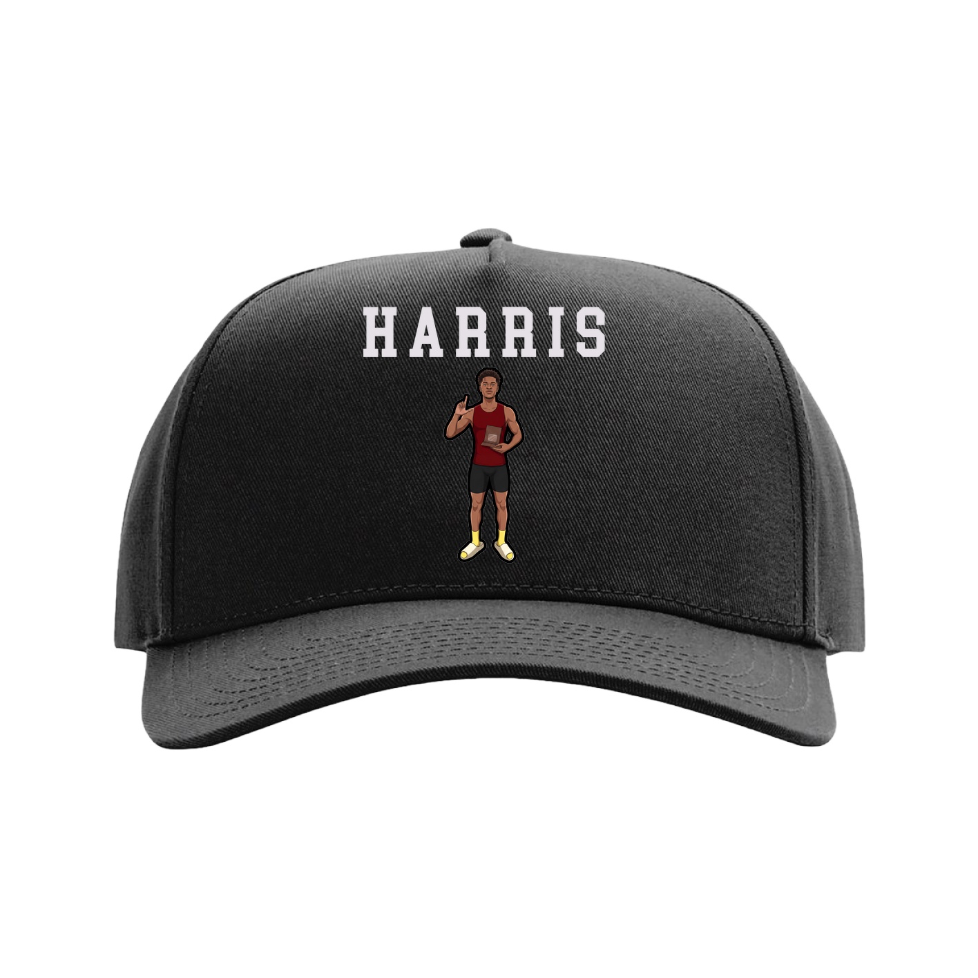 Full Fabric Five-Panel Champ Cap — Shirsey in Black