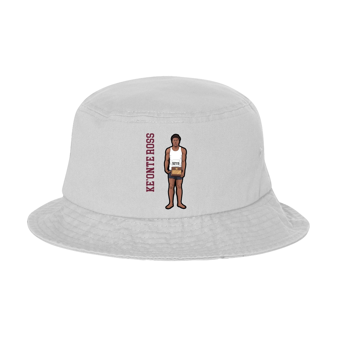 Bucket Cap — Name Vertical in White