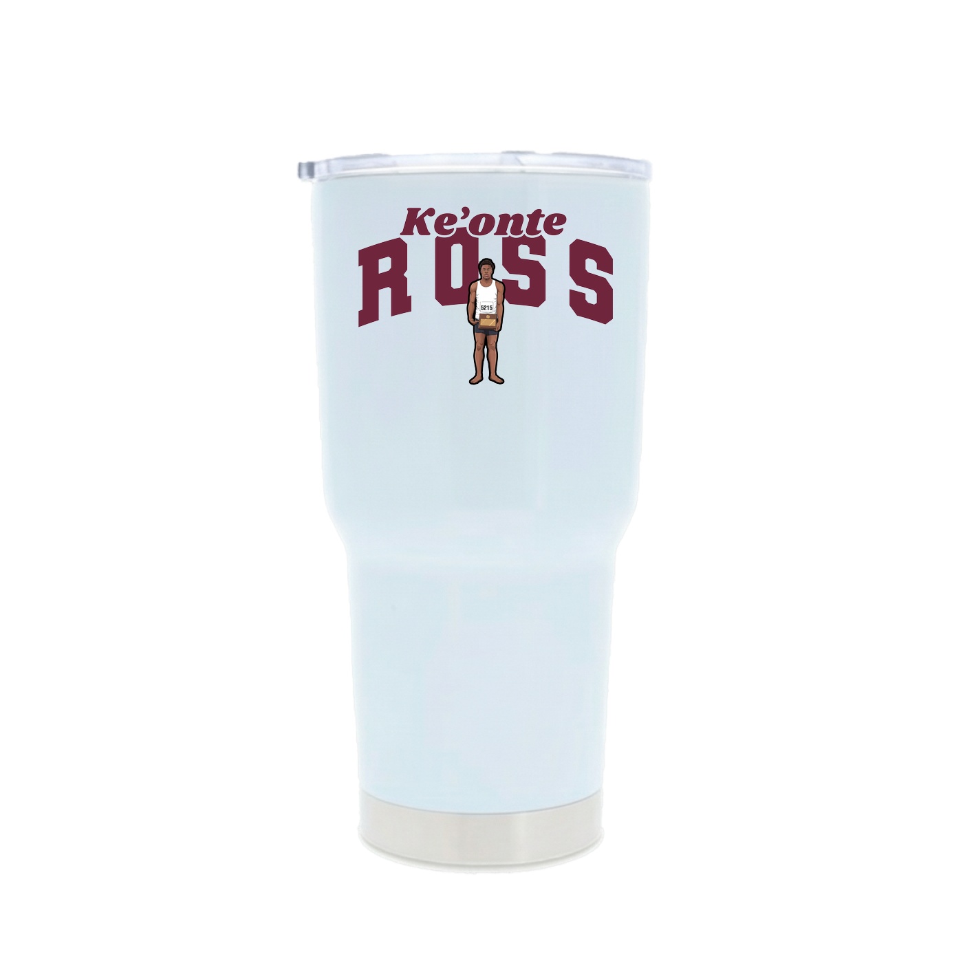 30oz Stainless Steel Tumbler — Signature Arch in White