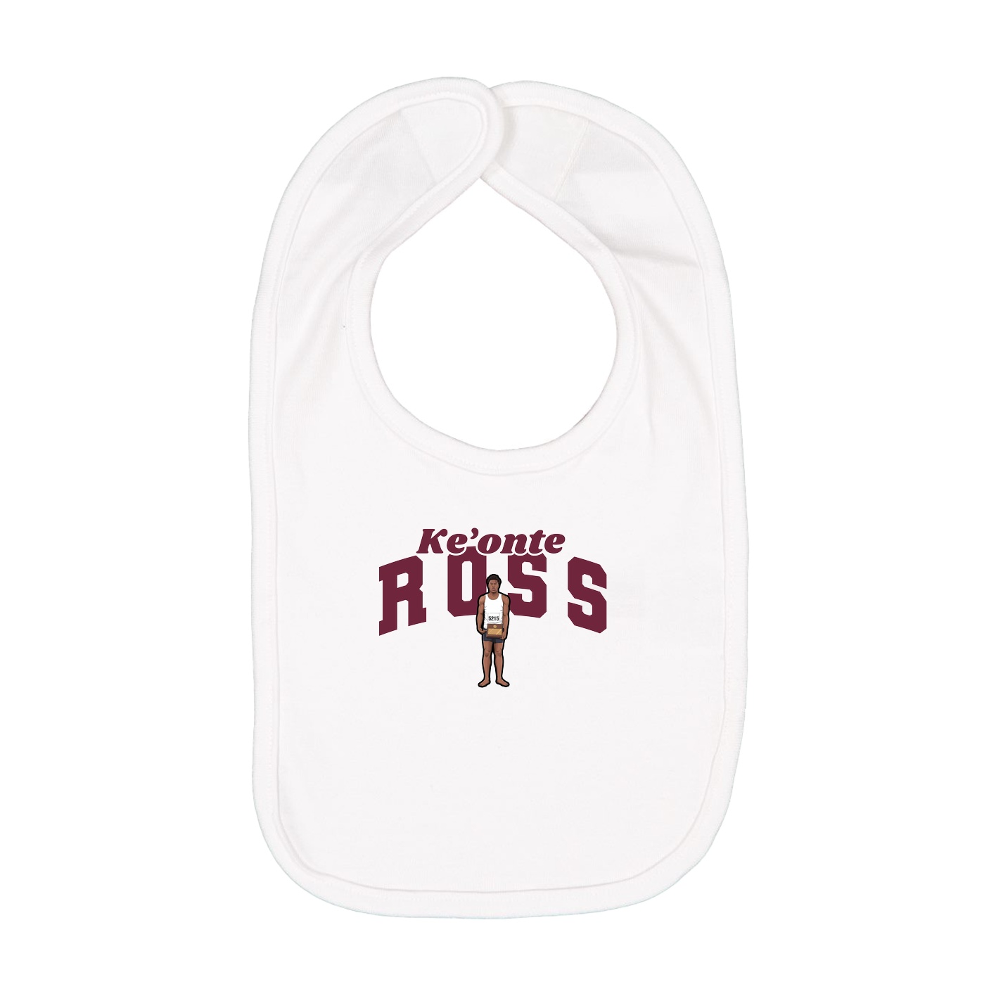 Infant Bib — Signature Arch in White