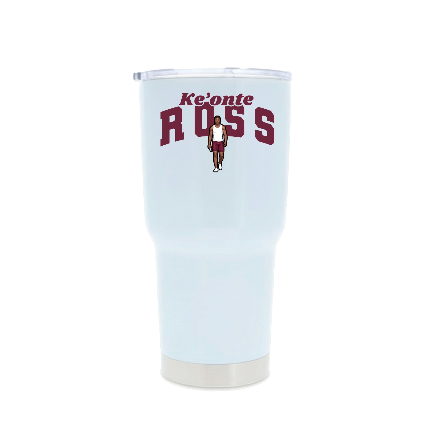 30oz Stainless Steel Tumbler — Signature Arch in White
