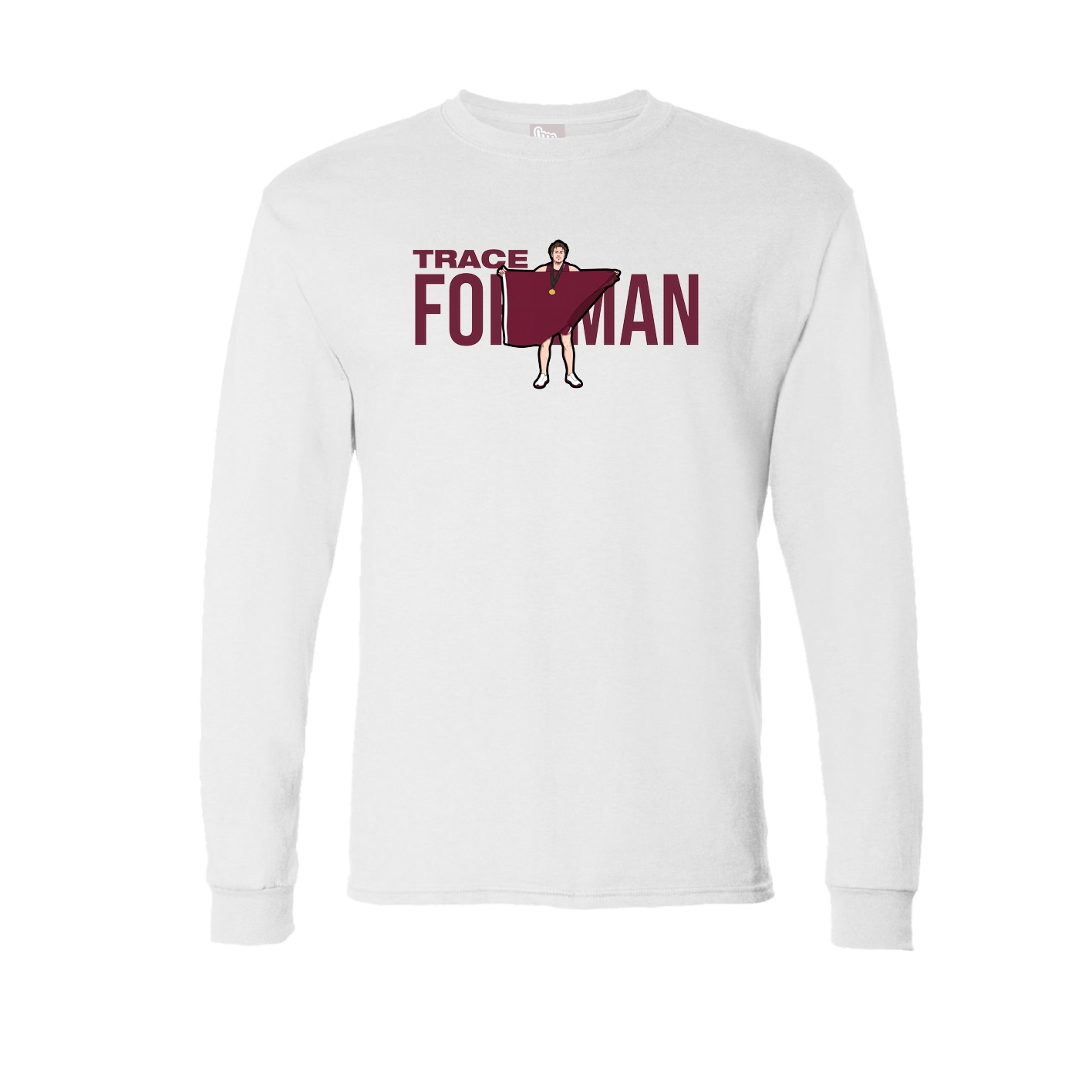 Long Sleeve Tee — Player Name in White