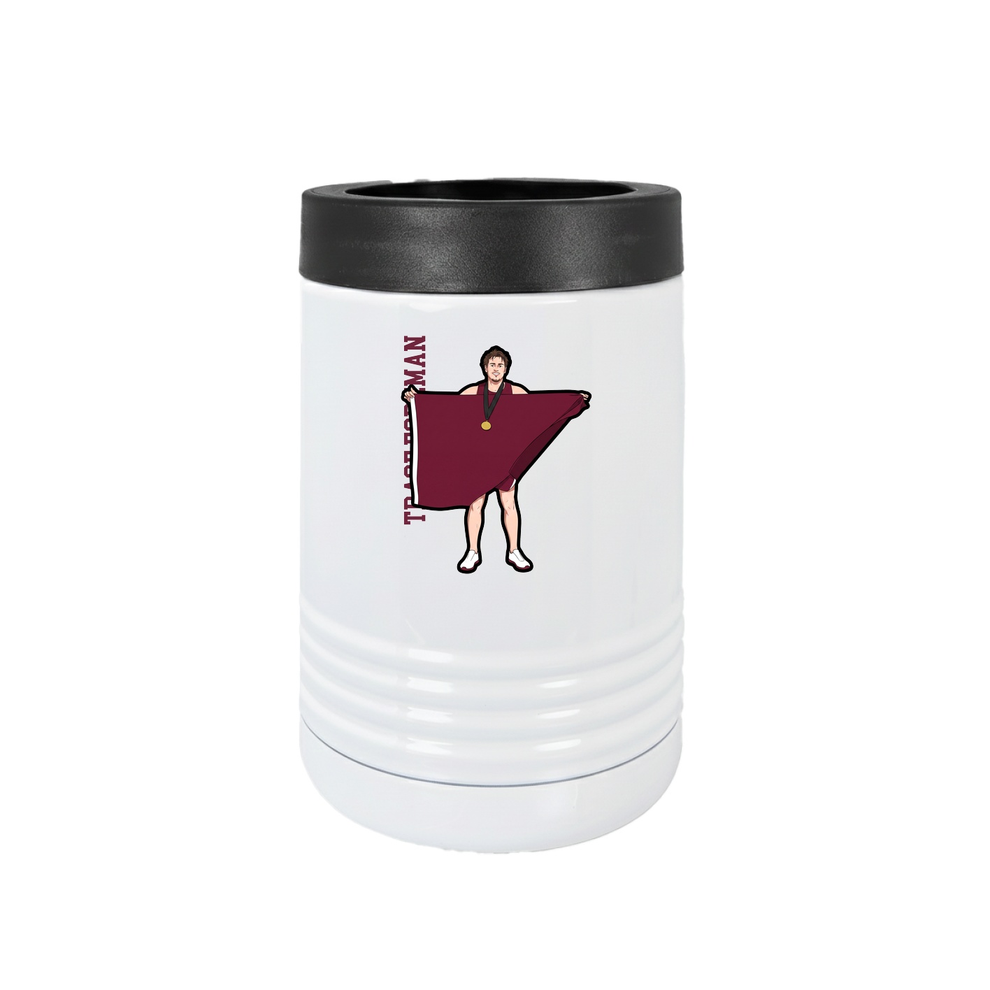 Beverage Holder — Name Vertical in White
