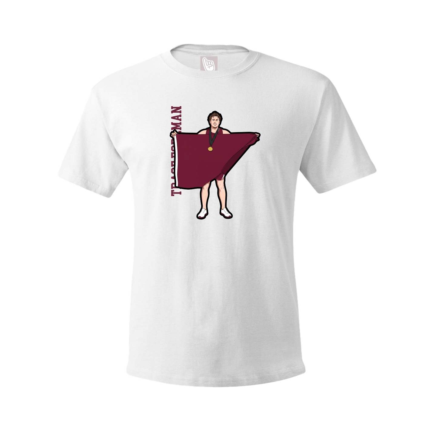 Youth Tee — Name Vertical in White