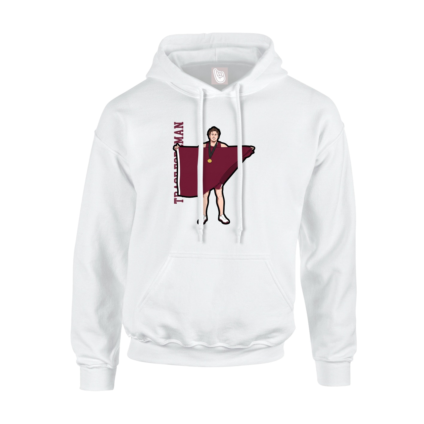 Hoodie — Name Vertical in White