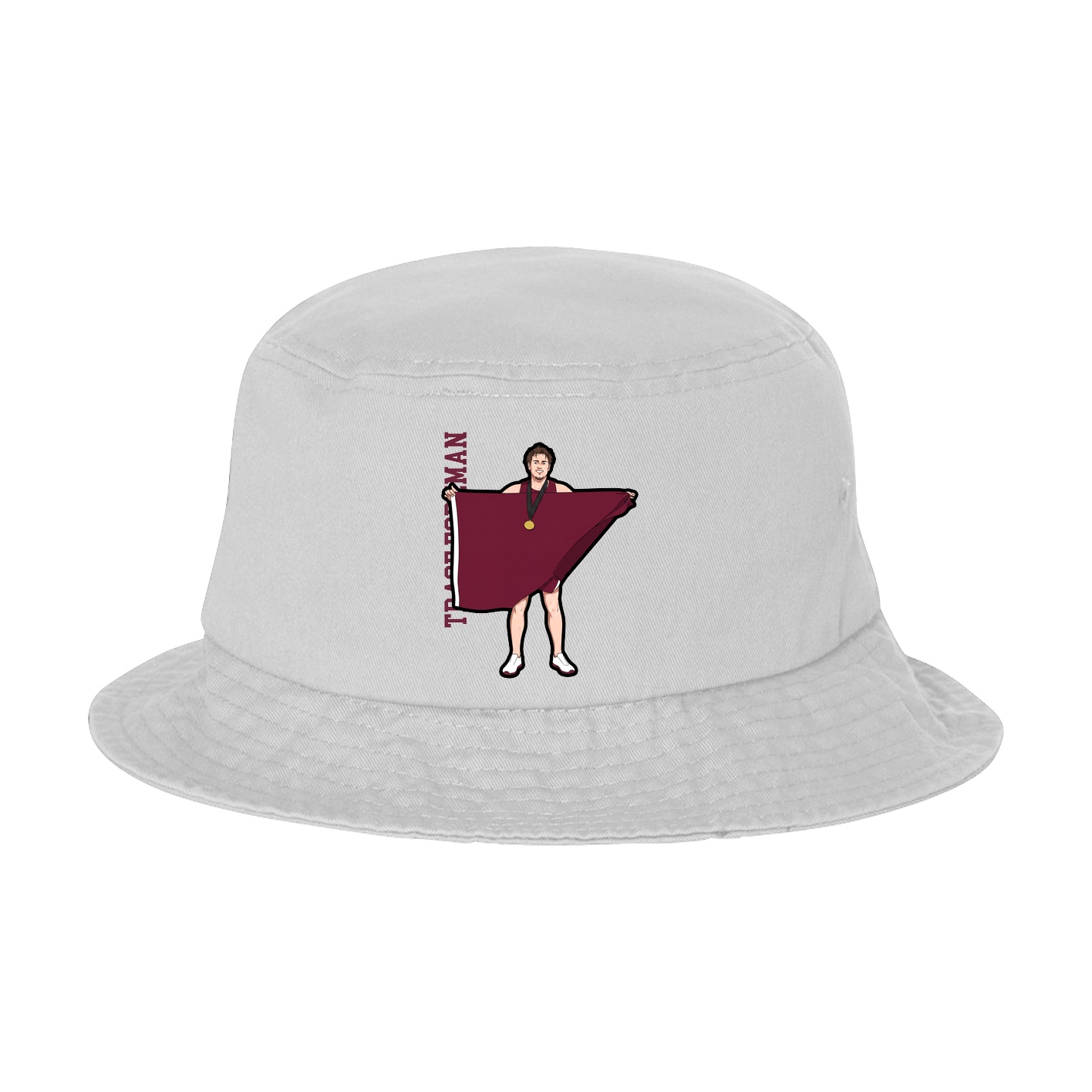 Bucket Cap — Name Vertical in White
