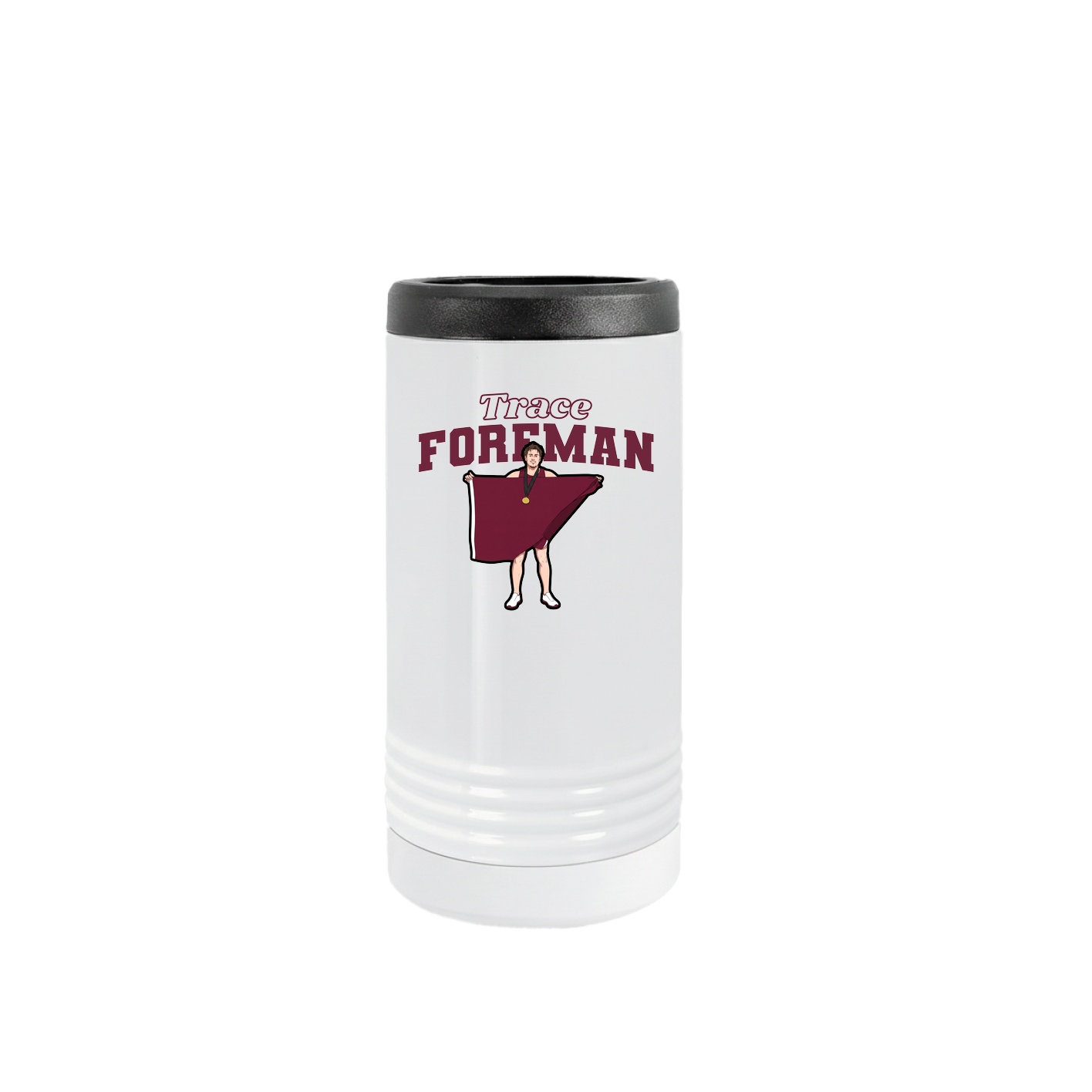 Slim Beverage Holder — Name Arch in White