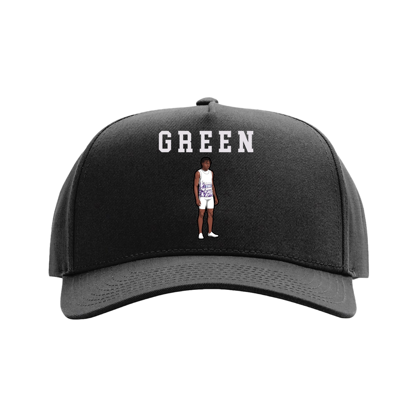 Full Fabric Five-Panel Champ Cap — Shirsey in Black