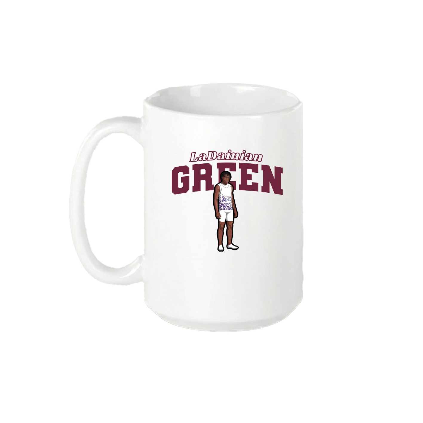 15oz Coffee Mug — Name Arch in White