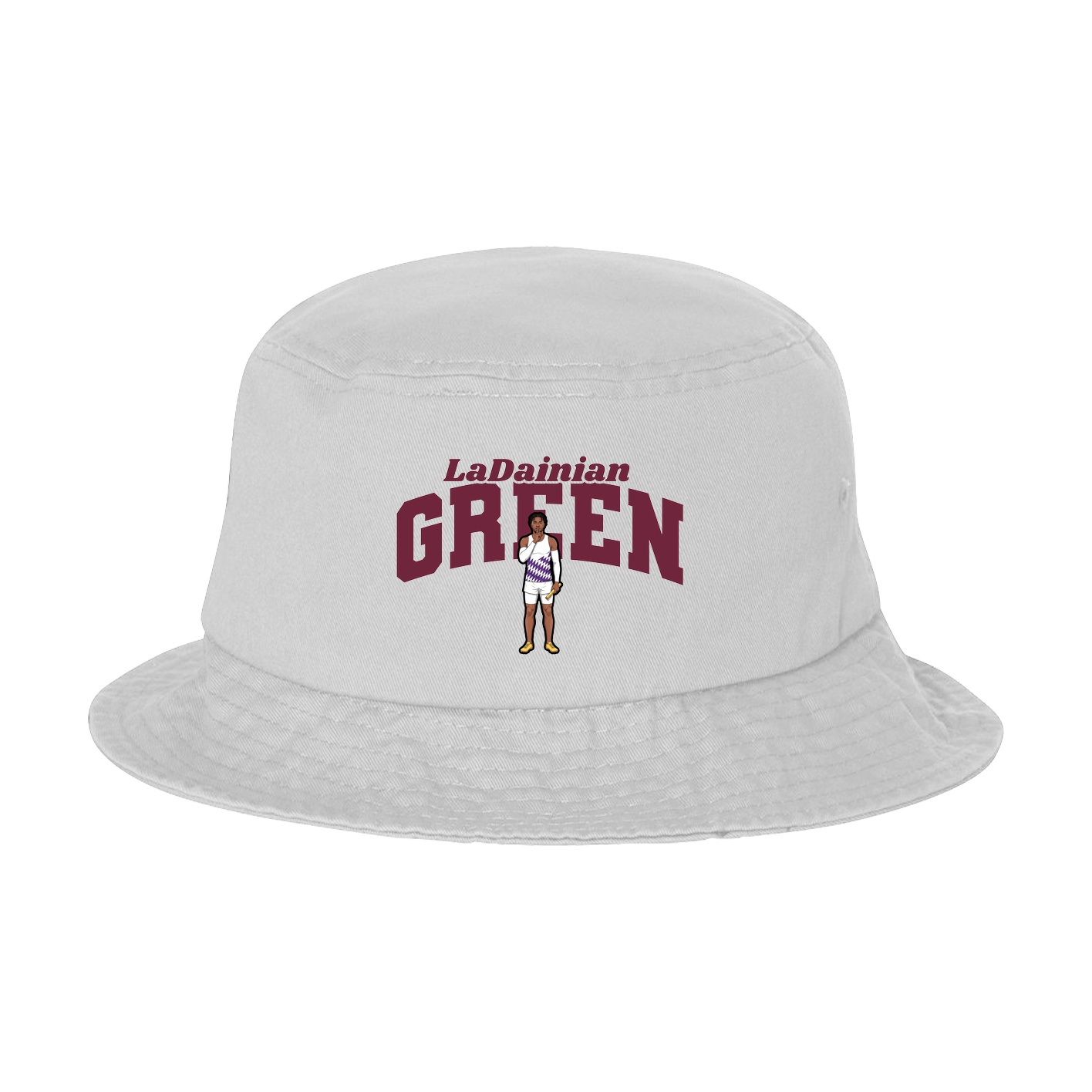 Bucket Cap — Signature Arch in White