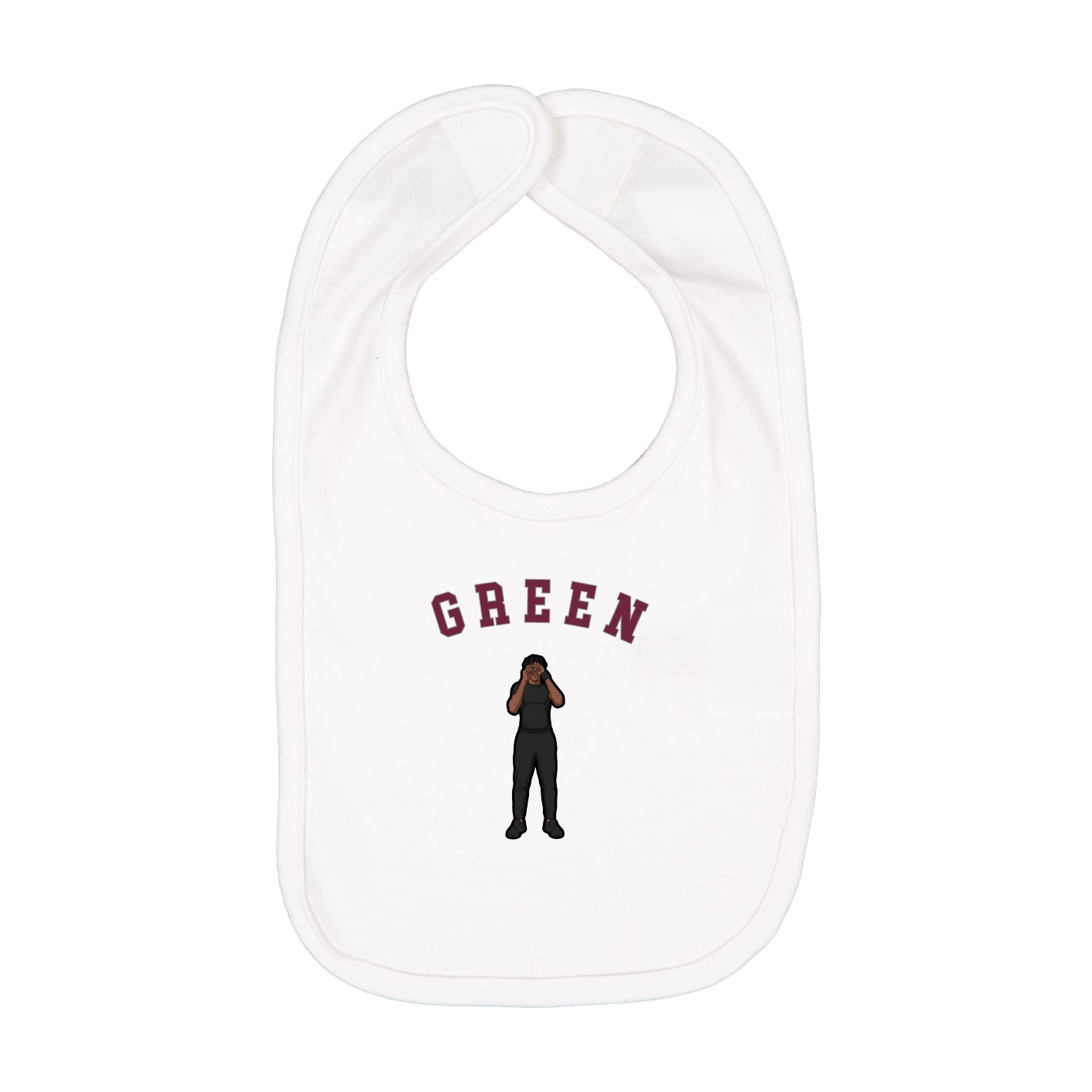 Infant Bib — Shirsey Arch in White