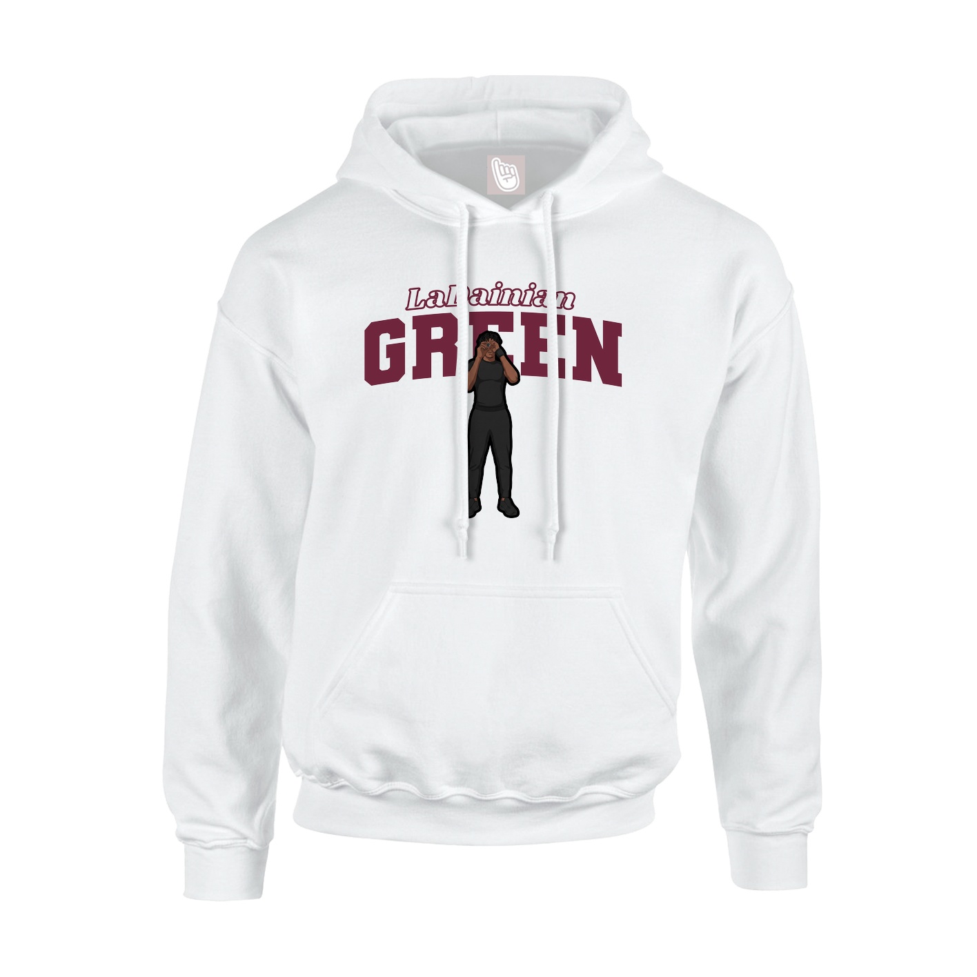 Hoodie — Name Arch in White