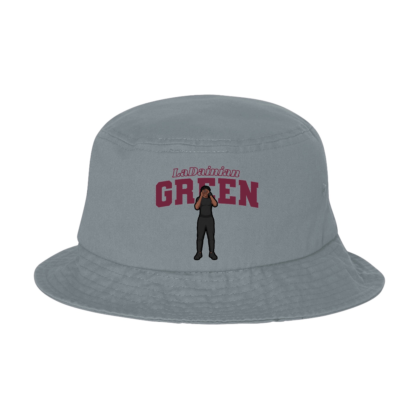 Bucket Cap — Name Arch in Grey