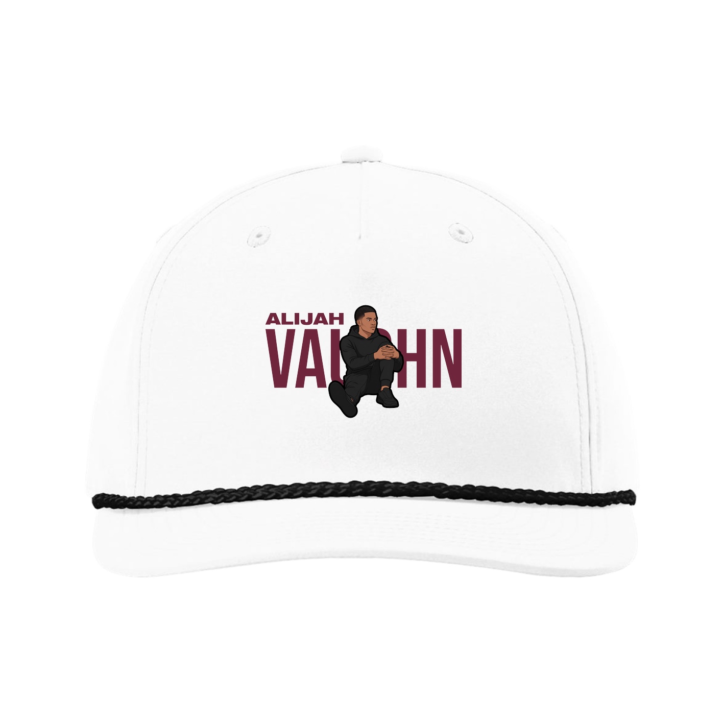 Five-Panel Classic Rope Cap — Player Name in White