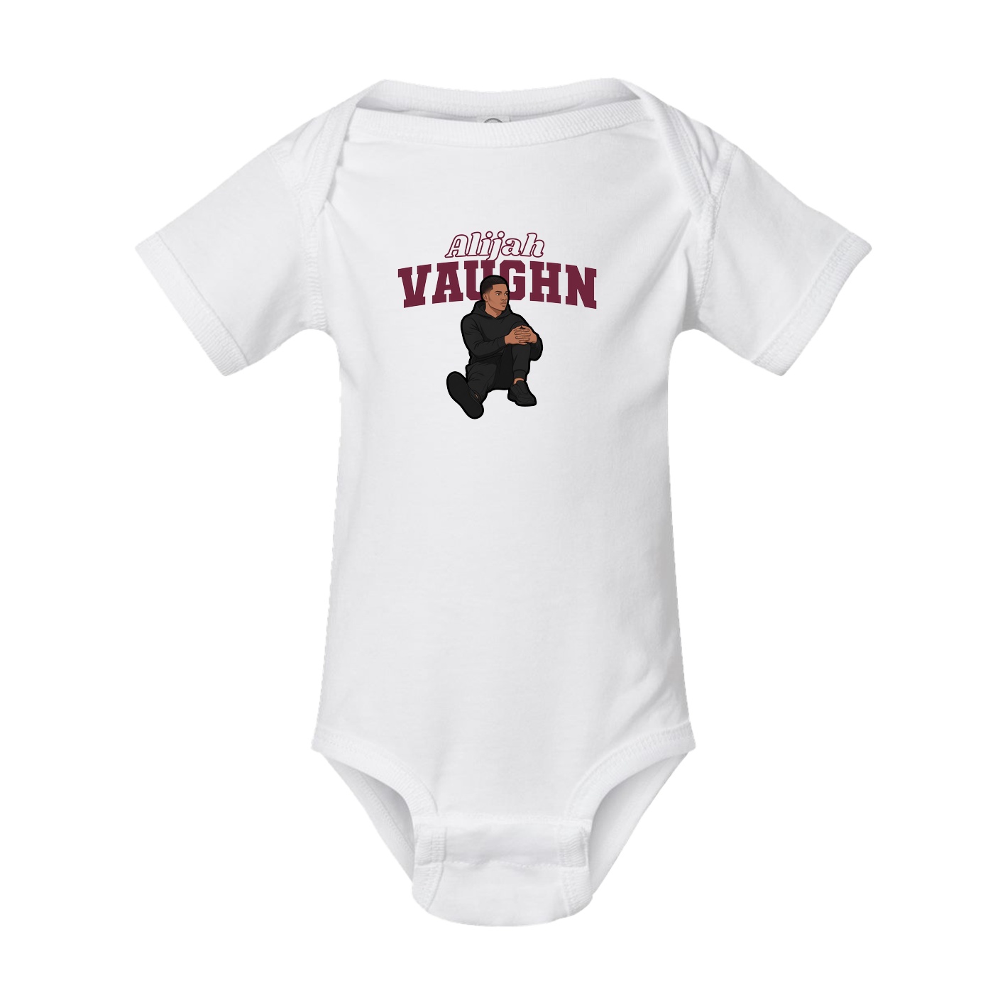 Baby Onesie — Name Arch in White