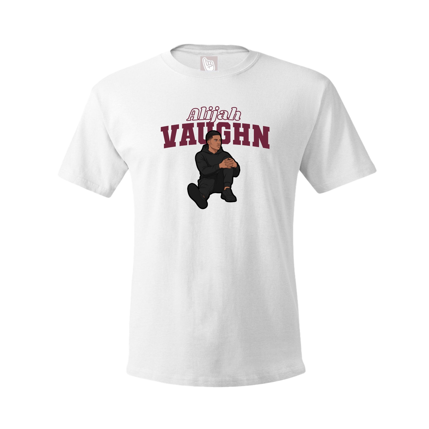 Youth Tee — Name Arch in White