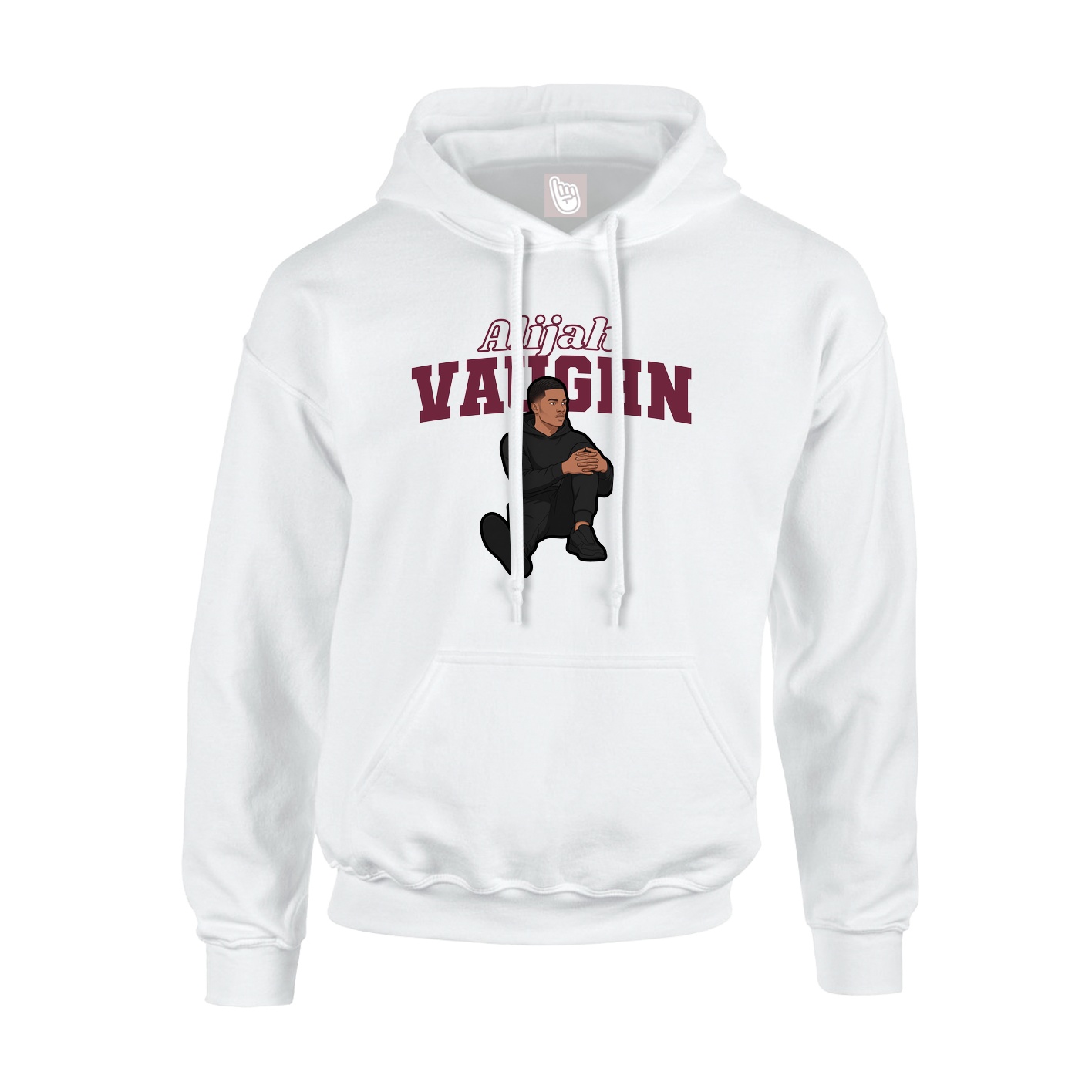 Hoodie — Name Arch in White