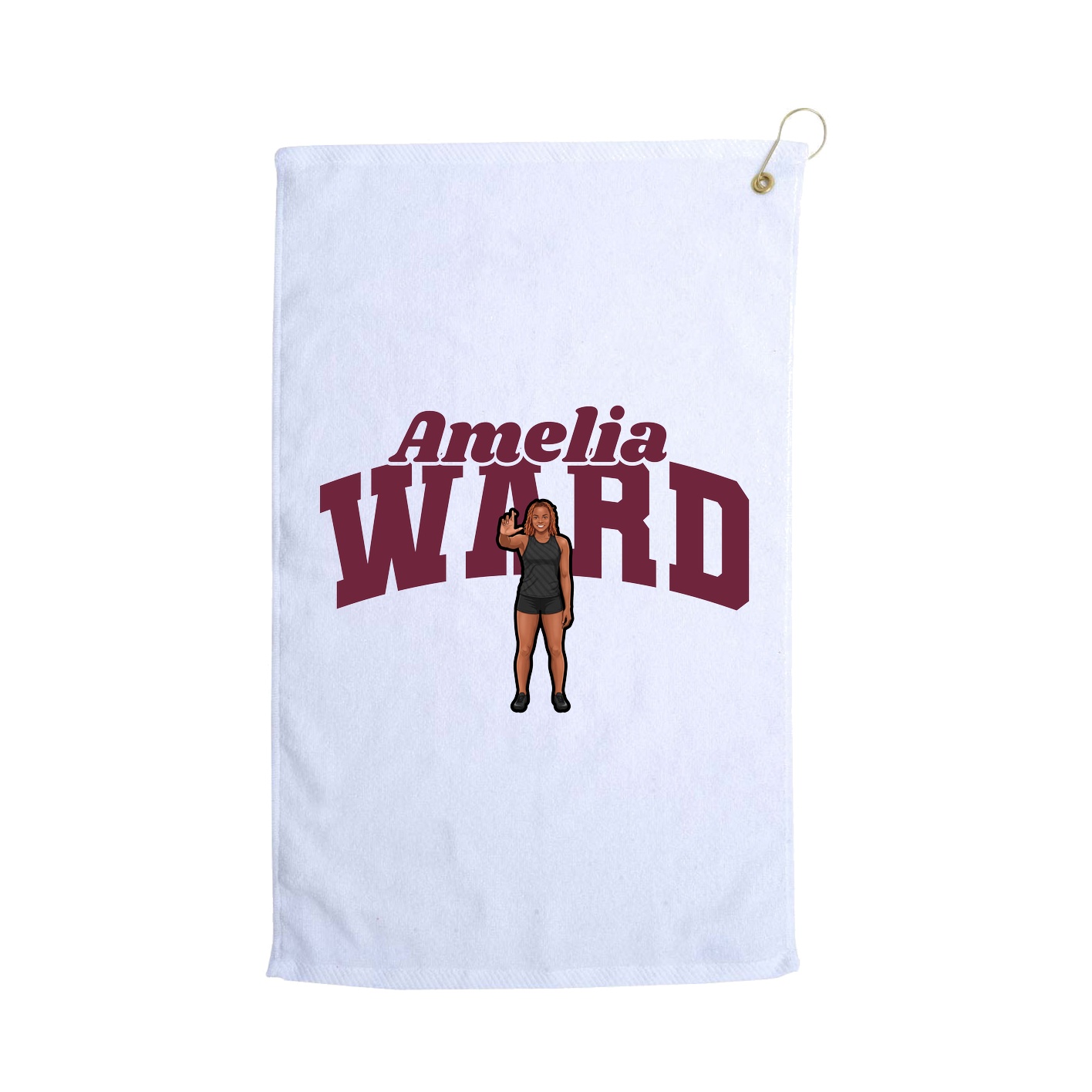 Golf Towel — Signature Arch in White