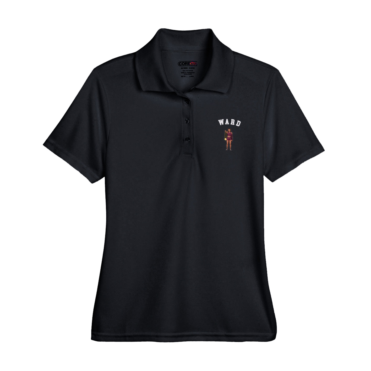 Womens Performance Polo — Shirsey Arch in Black