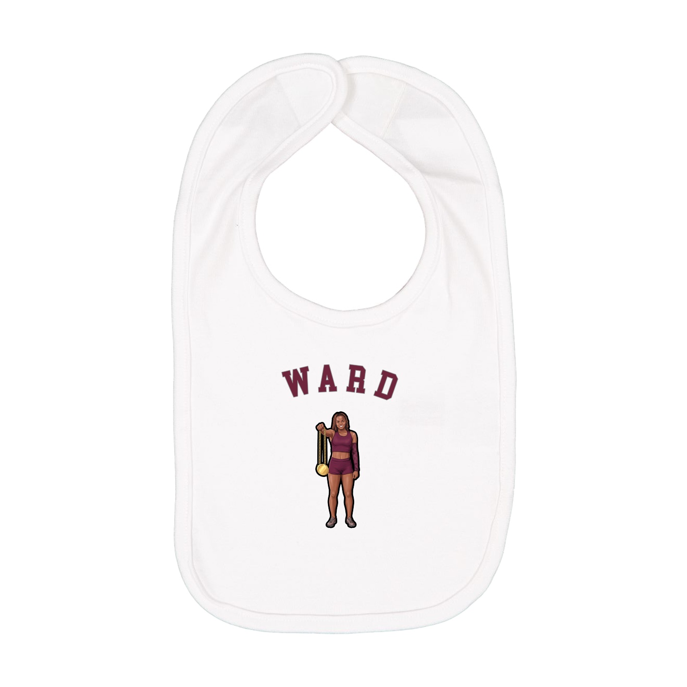 Infant Bib — Shirsey Arch in White