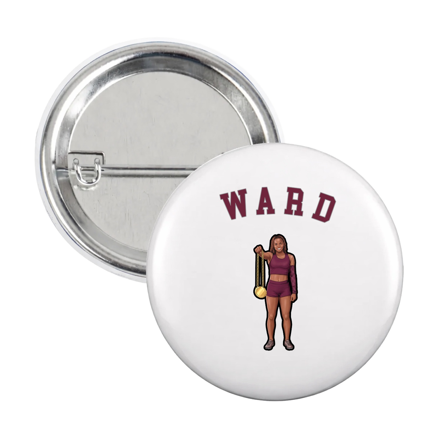 Game Day Button — Shirsey Arch in White