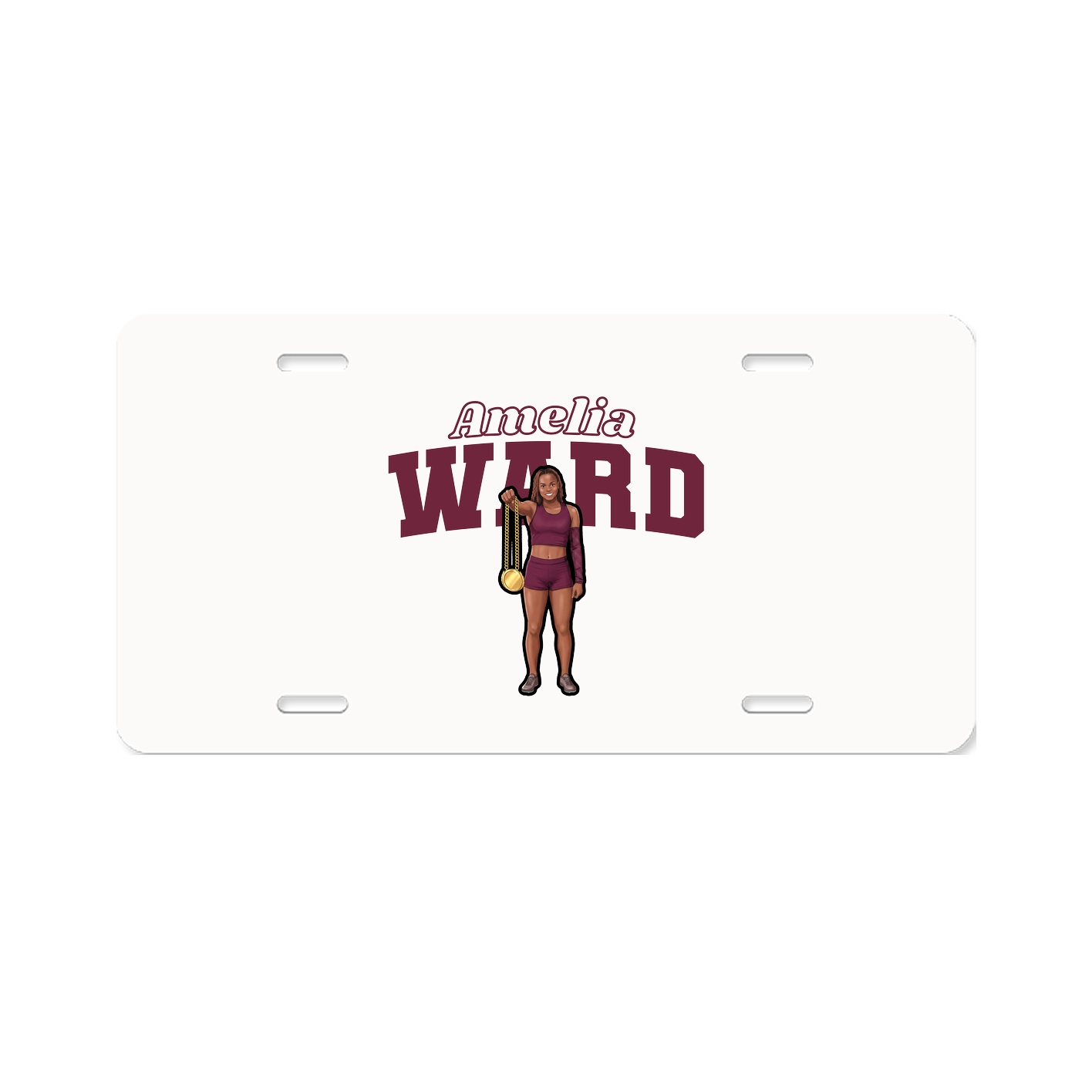 License Plate — Name Arch in Classic