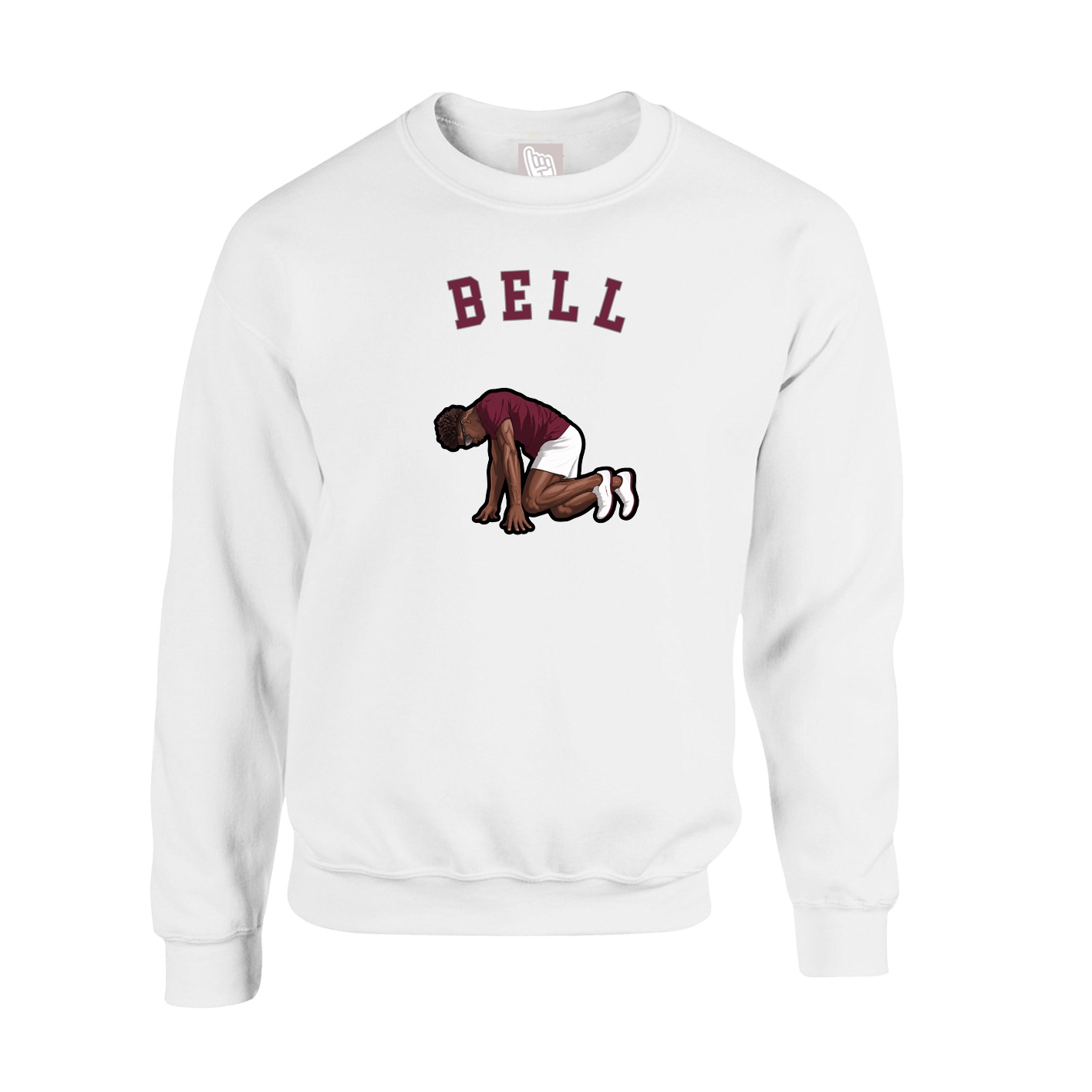 Fleece Crew — Shirsey Arch in White