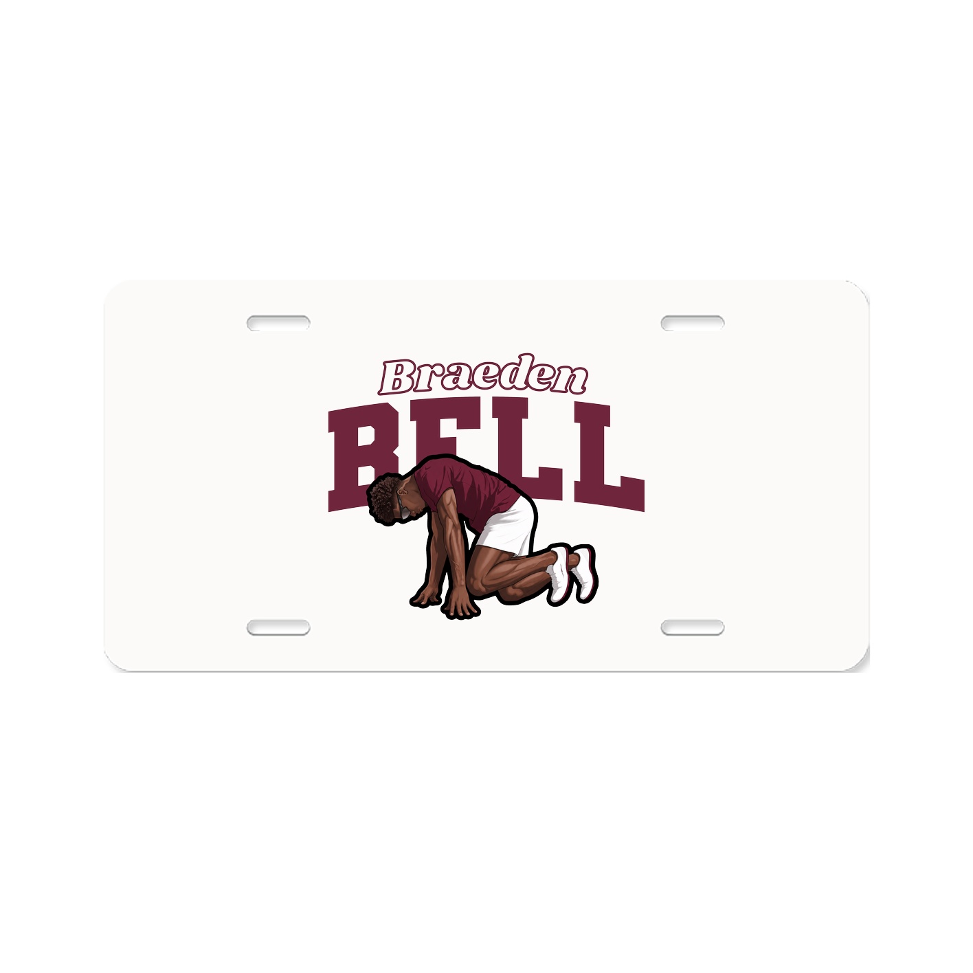 License Plate — Name Arch in Classic